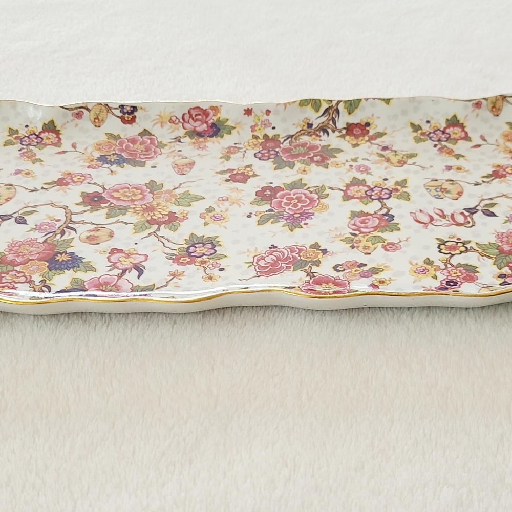 Formalities Baum Bros Lanterns Roses Platter - Picture 2 of 4